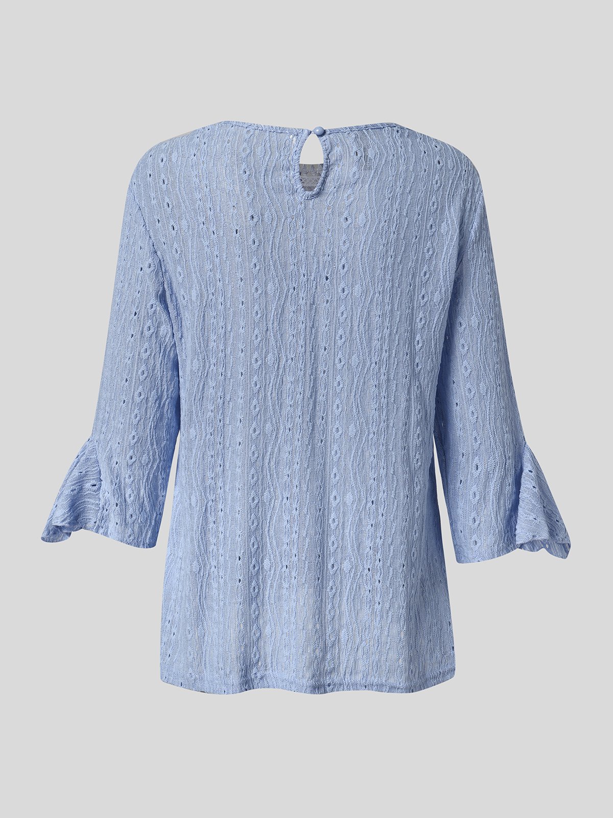 Rundhals Spitze Lässig Bluse