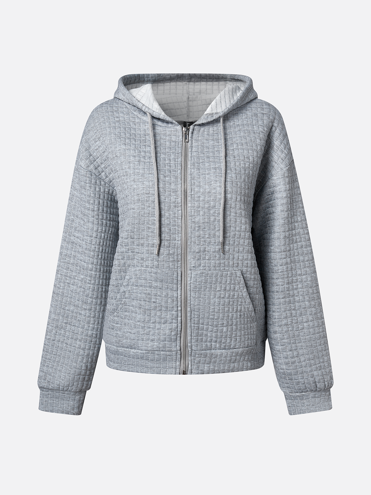 Kapuze Reißverschluss Unifarben Lässig Jacke