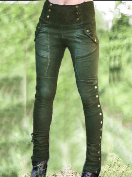 Lässige Einfarbige Leggings damen Baumwolle mit Taschen