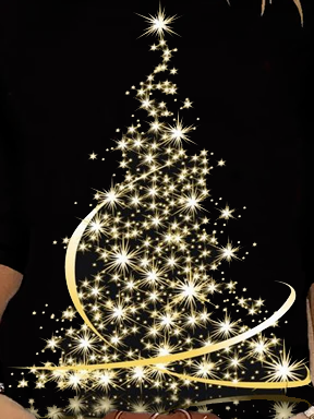 Weihnachtsbaum Rundhals T-Shirt