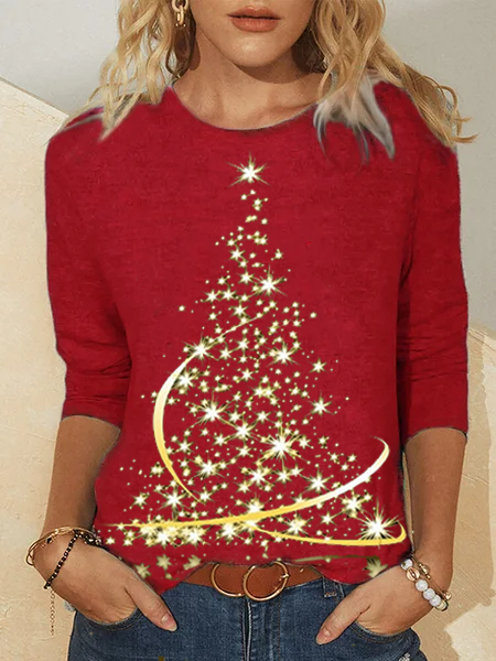 Weihnachtsbaum Rundhals T-Shirt