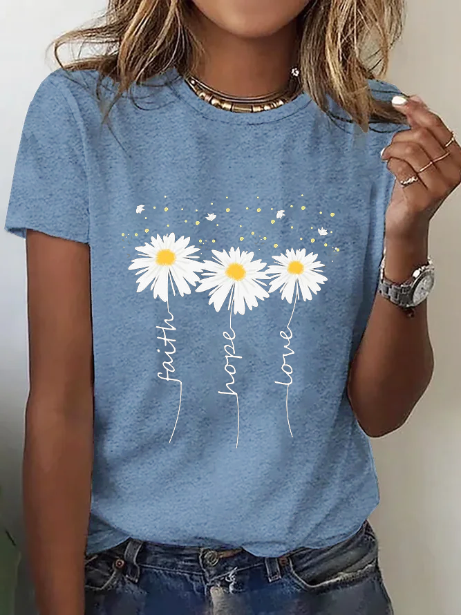 Weit Lässig Rundhals T-Shirt