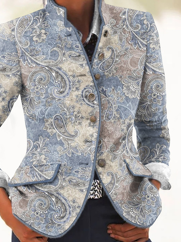 Regelmäßige Passform Paisley Böhmisch Blazer