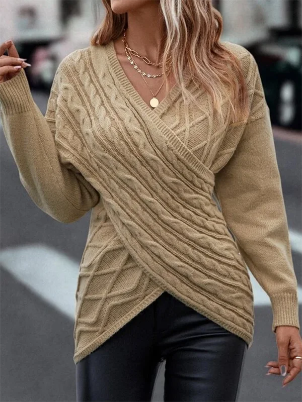 Unifarben Weit Lässig Pullover