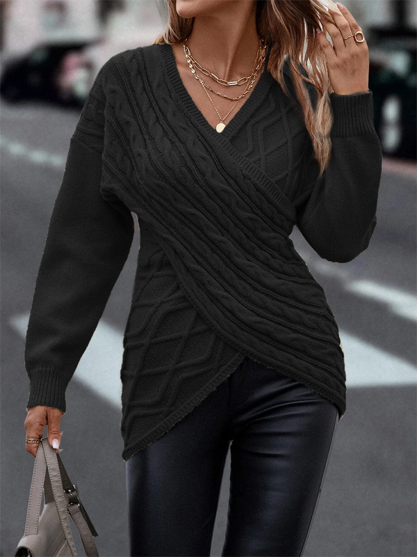 Unifarben Weit Lässig Pullover