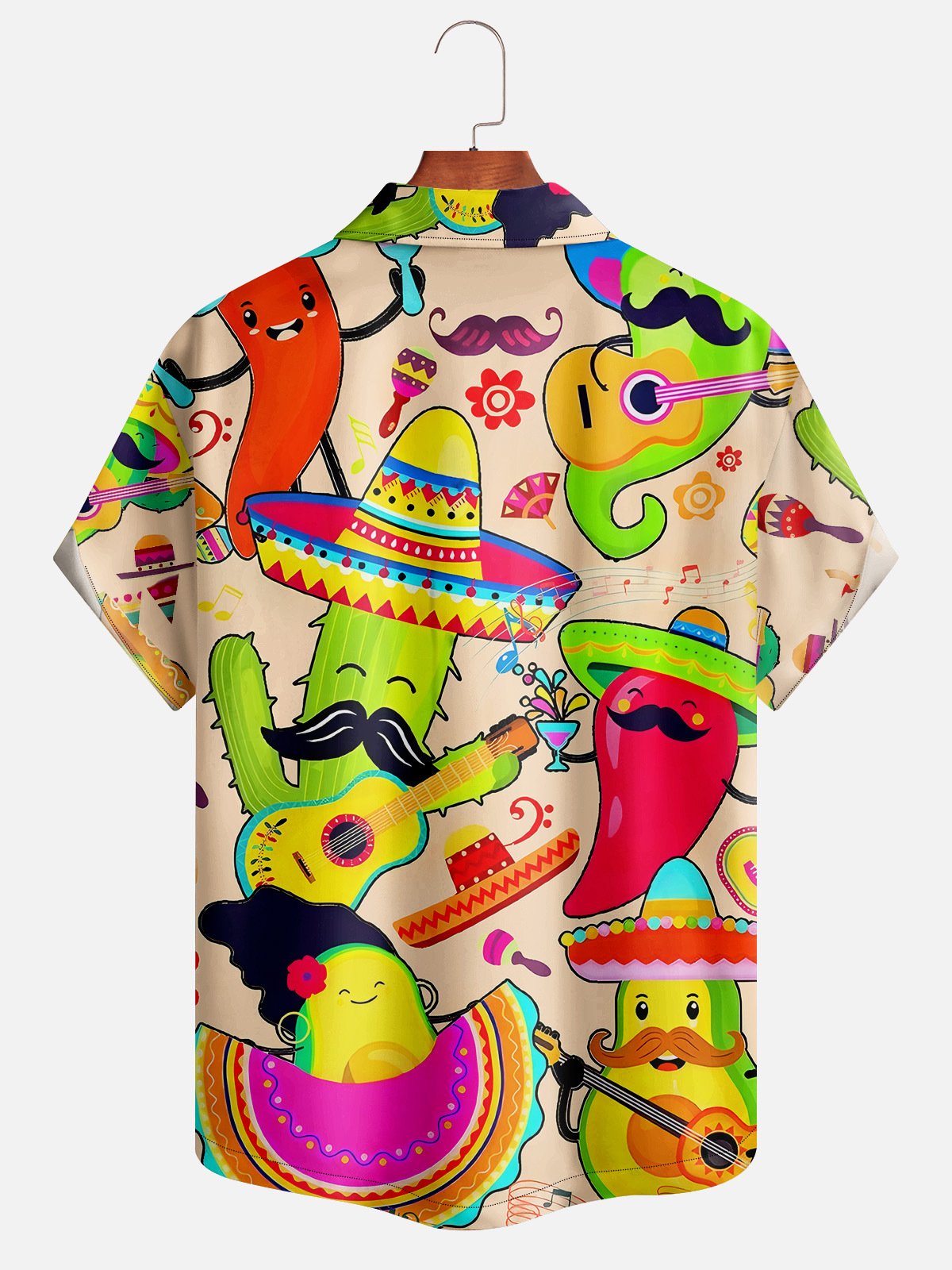 Mexikaner Kultur Kaktus Chili Pfeffer Kurzarm Aloha Bluse