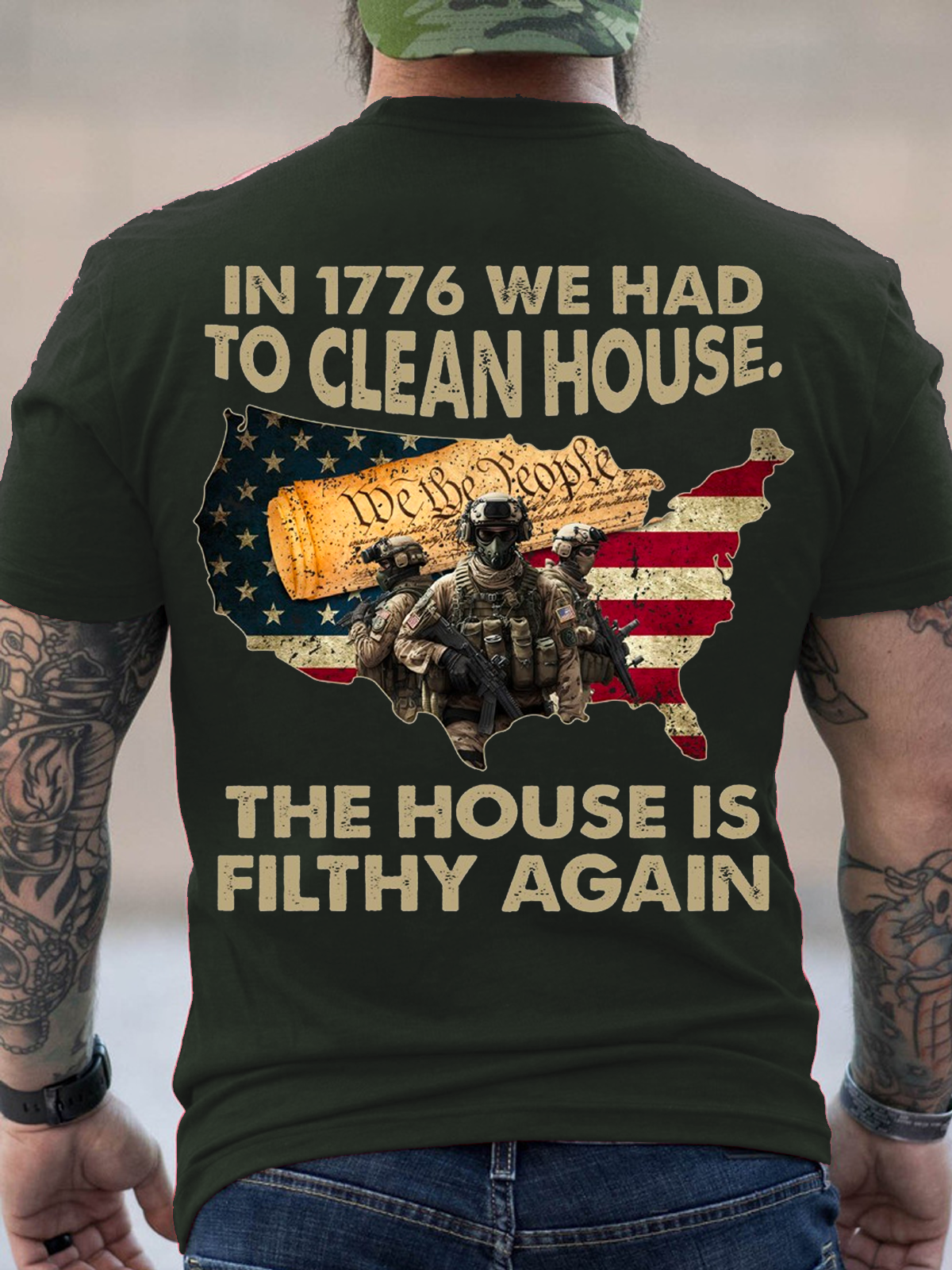 Baumwolle im 1776 Wir hatte REINIGEN Haus. das Haus ist Schmutzig nochmal Lässig T-Shirt