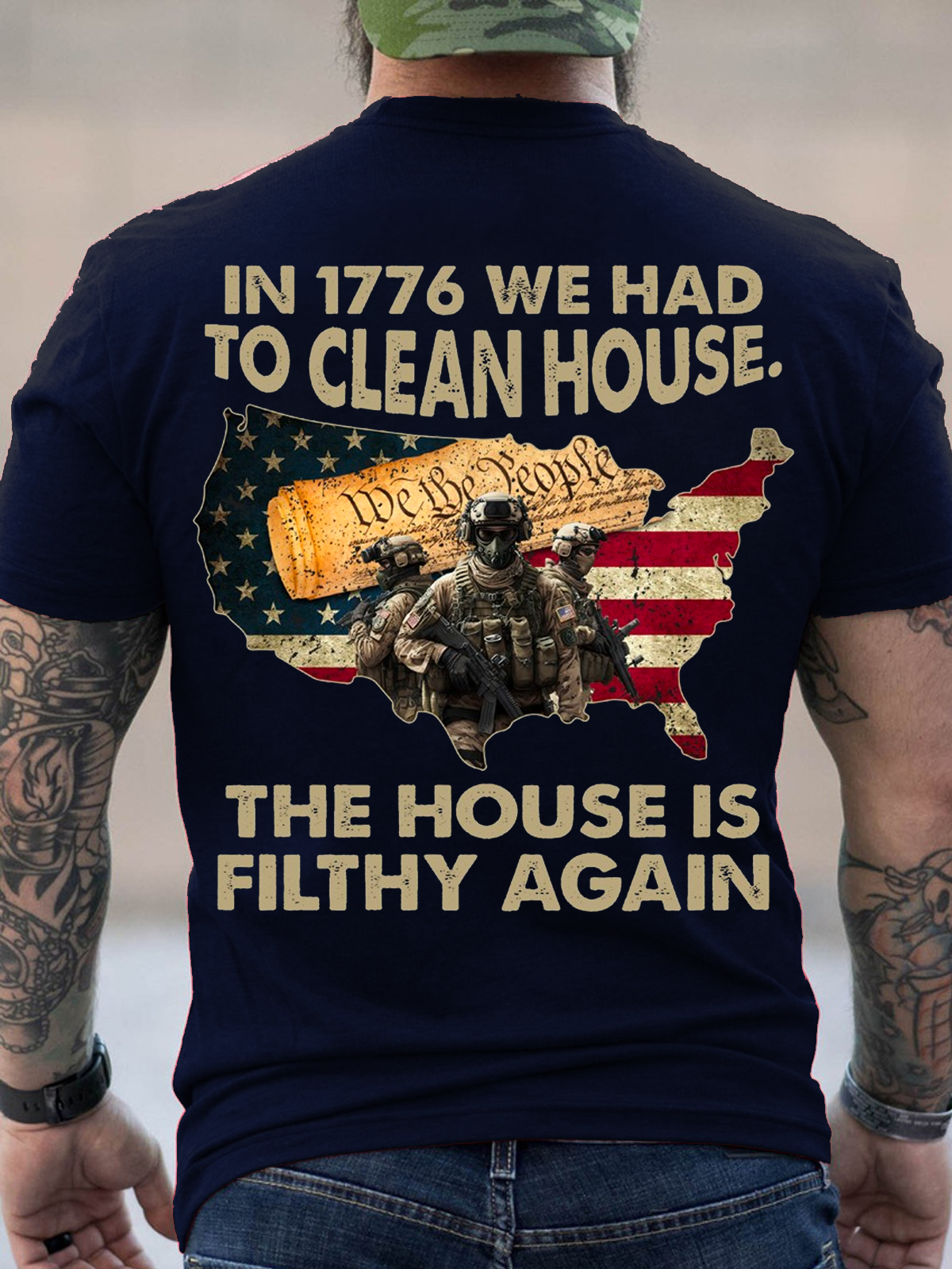 Baumwolle im 1776 Wir hatte REINIGEN Haus. das Haus ist Schmutzig nochmal Lässig T-Shirt