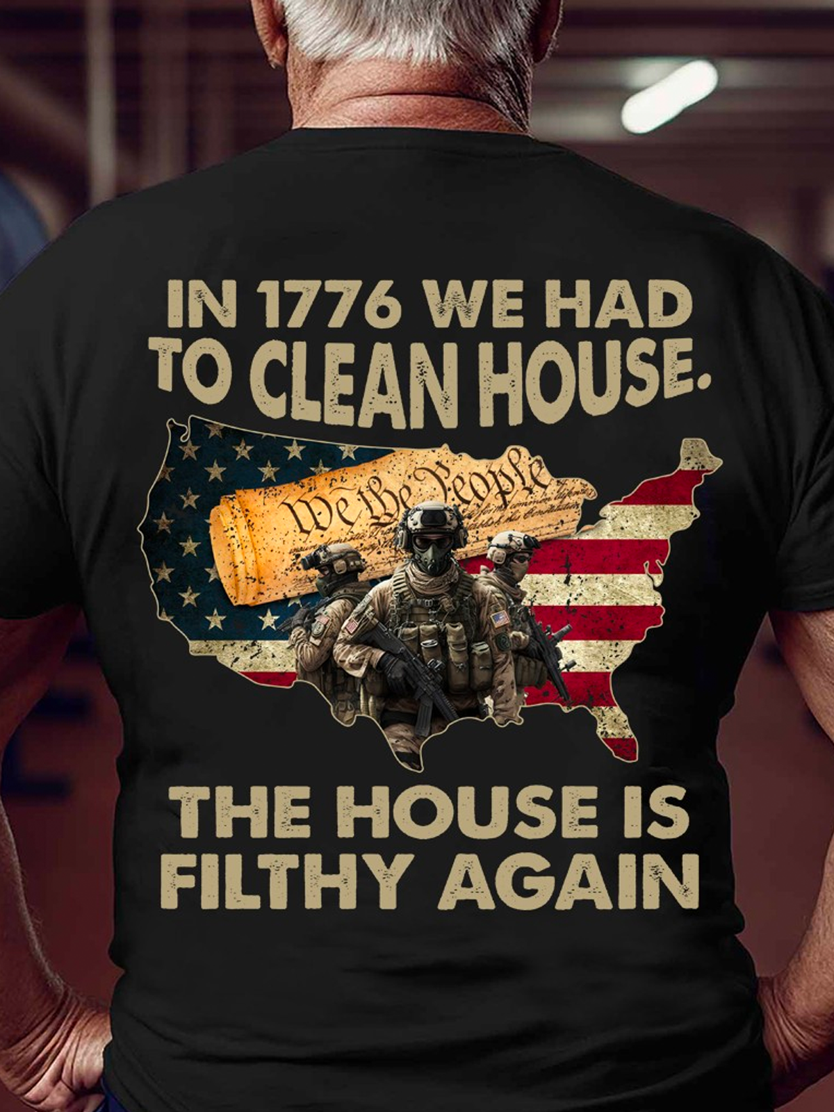 Baumwolle im 1776 Wir hatte REINIGEN Haus. das Haus ist Schmutzig nochmal Lässig T-Shirt