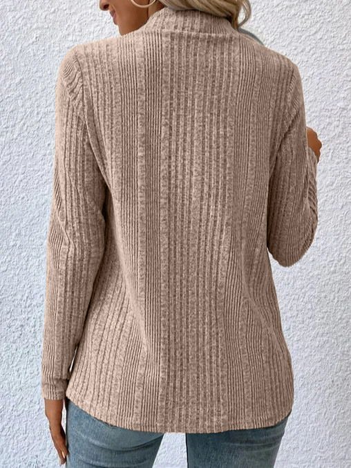 Schalkragen Weit Gestrickt Lässig Poncho