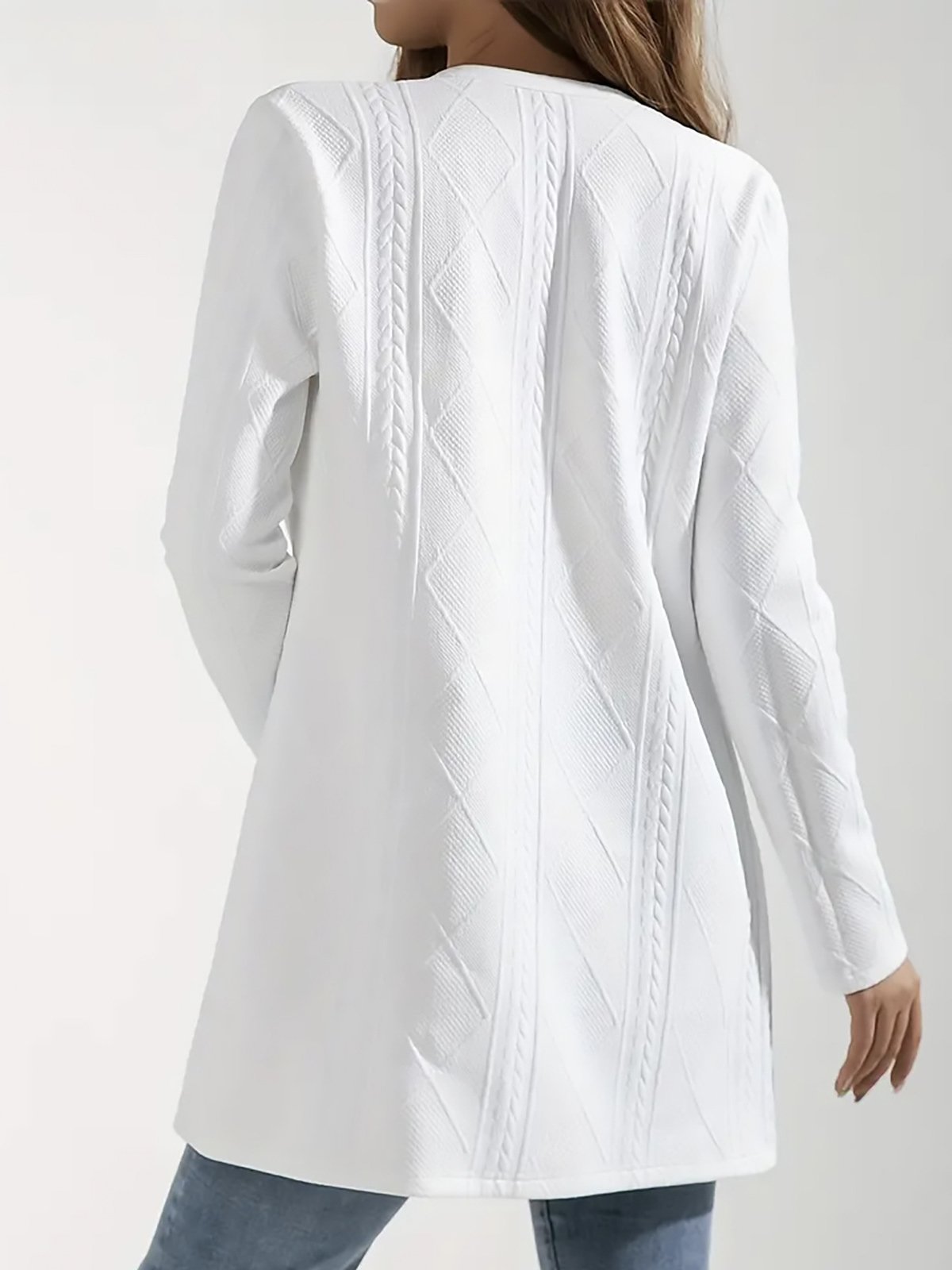 Jacquard Lässig Jacke