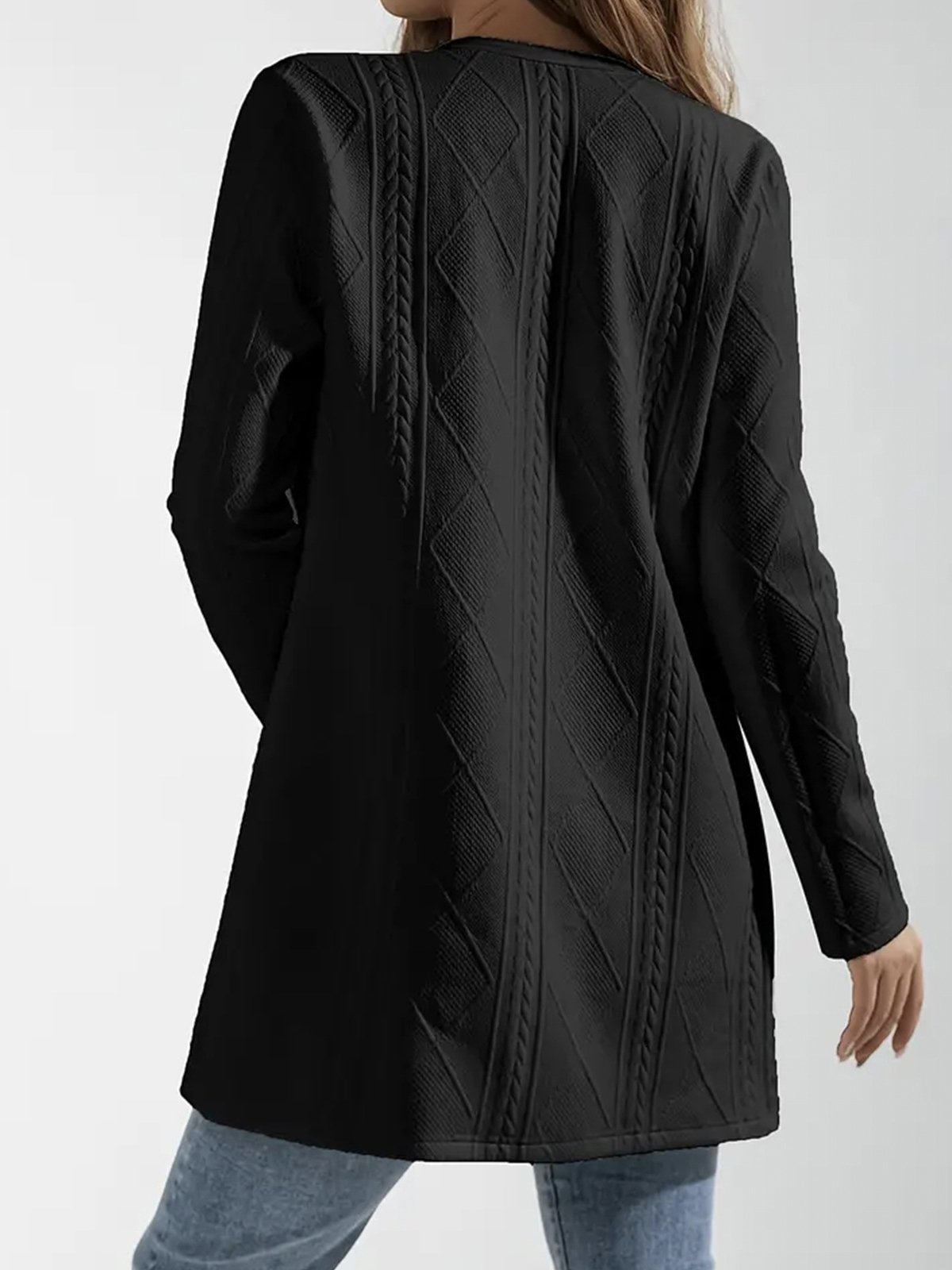 Jacquard Lässig Jacke