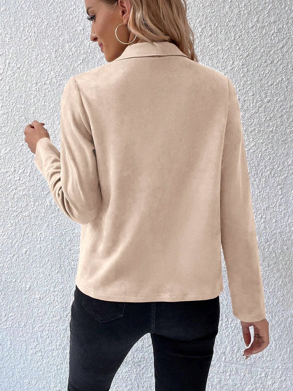 Unifarben Lässig Jacke