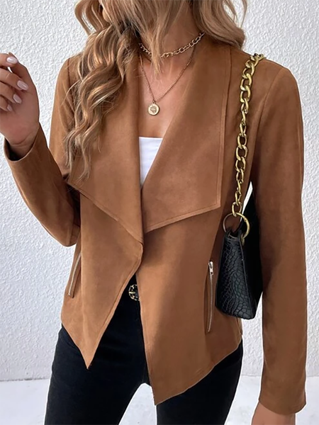 Unifarben Lässig Jacke