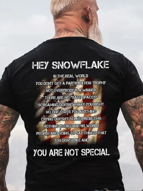 Hey Schneeflocke Sie sind Nicht Besondere Baumwolle T-Shirt