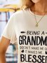 Kurzarm Print T-Shirts mit Rundhals