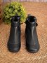 Winterstiefel Damen Geflochtener Riemen Flache PU Stiefelette