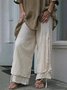 Hosen Altere Damen Sommer Leinen Chinohose Lässig Unifarben Hosen