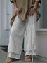 Hosen Altere Damen Sommer Leinen Chinohose Lässig Unifarben Hosen