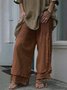 Hosen Altere Damen Sommer Leinen Chinohose Lässig Unifarben Hosen