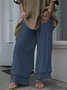 Hosen Altere Damen Sommer Leinen Chinohose Lässig Unifarben Hosen