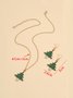 Weihnachten Weihnachtsbaum Einfache Ohrringe & Halskette