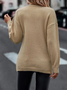 Unifarben Weit Lässig Pullover