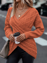 Unifarben Weit Lässig Pullover