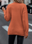 Unifarben Weit Lässig Pullover