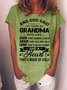 Damen Gott genannt Lassen Dort Sein Oma Wer hat Ohren Das immer HÖREN Rundhals Lässig T-Shirt