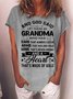 Damen Gott genannt Lassen Dort Sein Oma Wer hat Ohren Das immer HÖREN Rundhals Lässig T-Shirt