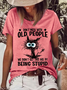 Damen Lustig Katze nicht Chaos Mit alt Menschen Wir Nicht erhalten diese Alter durch Sein Dumm Lässig Weit T-Shirt