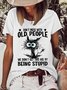 Damen Lustig Katze nicht Chaos Mit alt Menschen Wir Nicht erhalten diese Alter durch Sein Dumm Lässig Weit T-Shirt
