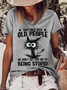 Damen Lustig Katze nicht Chaos Mit alt Menschen Wir Nicht erhalten diese Alter durch Sein Dumm Lässig Weit T-Shirt