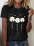 Weit Lässig Rundhals T-Shirt