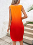 Farbverlauf Weit Urlaub Kleid