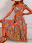 Urlaub Paisley Print Kleid