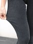 Unifarben Lässig Weit Hose
