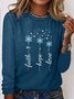 Damen Vertrauen hoffen Liebe Schneeflocken Lässig Rundhals Bluse