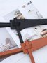 Urban Unifarben Kunstleder Falten-In Taille Gürtel