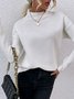Lässig Rollkragen Sweatshirt