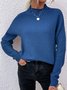 Lässig Rollkragen Sweatshirt