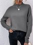 Lässig Rollkragen Sweatshirt