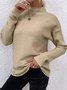 Lässig Rollkragen Sweatshirt