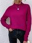 Lässig Rollkragen Sweatshirt