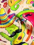 Mexikaner Kultur Kaktus Chili Pfeffer Kurzarm Aloha Bluse