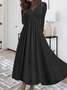 V-Ausschnitt Freizeitkleid Mit Nein