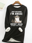 Gerade weil ICH BIN Erwachen Nicht bedeuten I'm lesen zu Tun Dinge Vlies Lässig Rundhals Sweatshirt