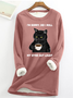 Lustig Buchstabe Verzeihung Tat I Rollen meine Augen aus laut Katze Lässig Rundhals Vlies Lässig Sweatshirt