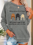 Damen Lustig Geld können Kaufen Sie A Menge der Dinge aber Es Tut es nicht Wackeln Rundhals Lässig Tier Sweatshirt